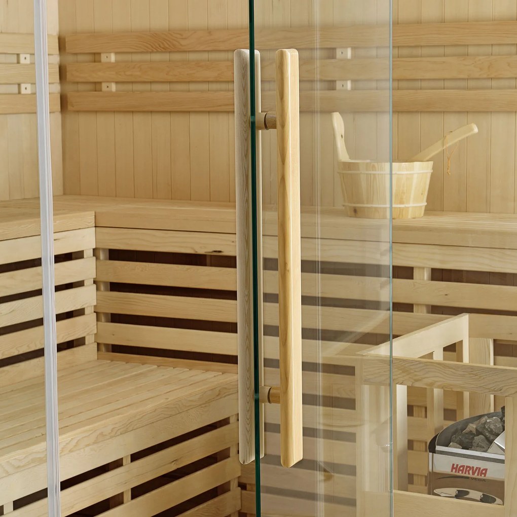 Tradičná saunová kabína / fínska sauna Espoo200 Premium - 200 x 200 cm 8 kW