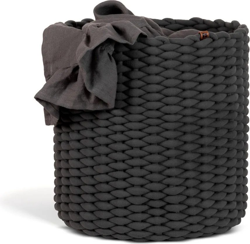 Coș de depozitare din material textil ø 40x40 cm Peach Skin Round XL – Bigso