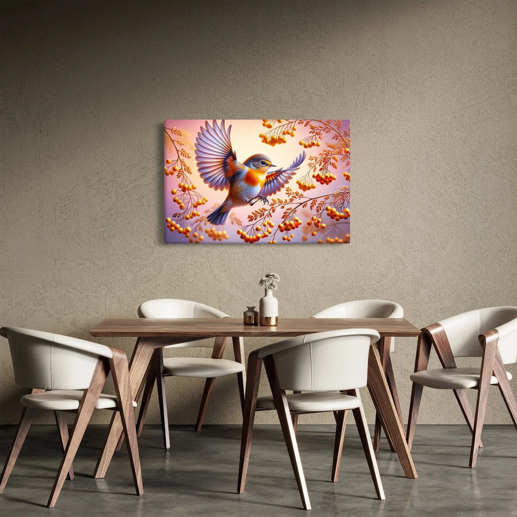 Tablou - Pasăre cu scoruș (90x60 cm)