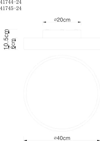 Globo 41744-24 - Plafonieră LED dimabilă WISS LED/24W/230V cu DO