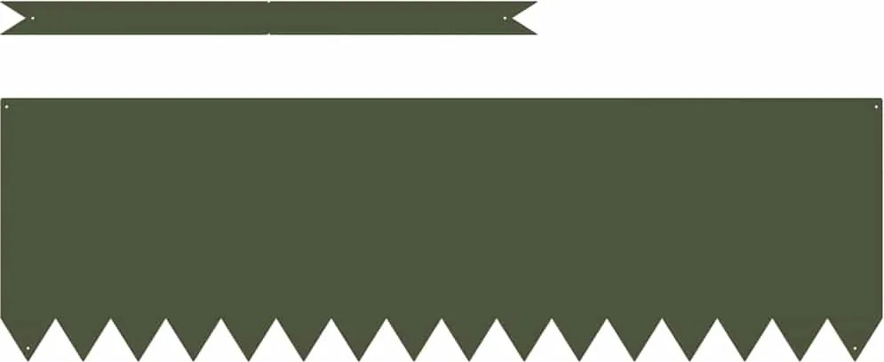 vidaXL Margine pentru gazon 50 pcs Verde măsliniu 100 x 0.05 x 20 cm