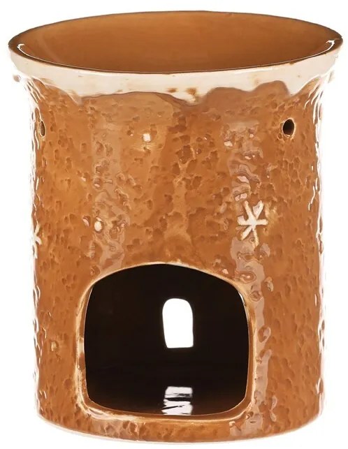 Lampa aromatica ceramica casuta de turtă dulce,maro