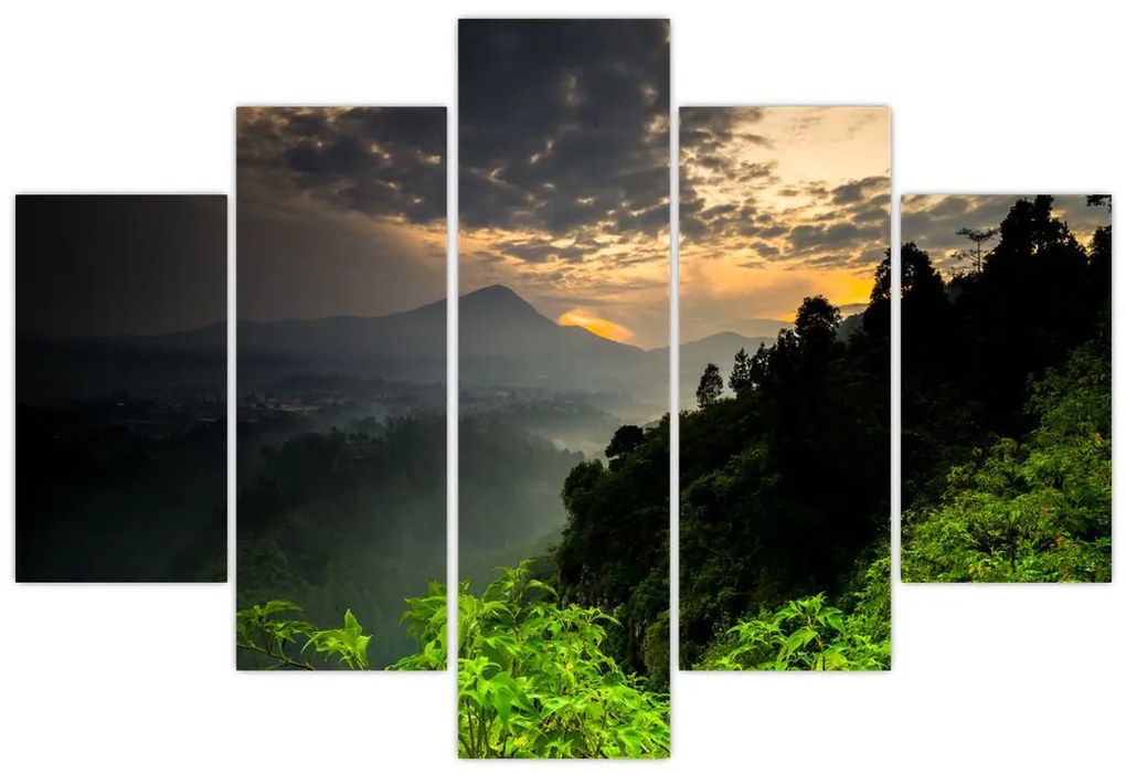 Tablou - peisaj montan verde (150x105 cm)