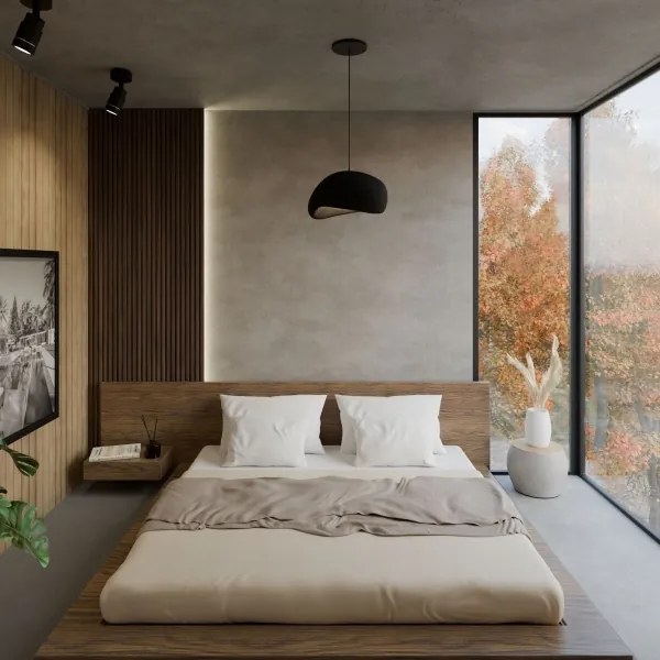 Brilagi - Lampă suspendată pe cablu WABI SABI 1xE27/40W/230V Ø 35 cm negru