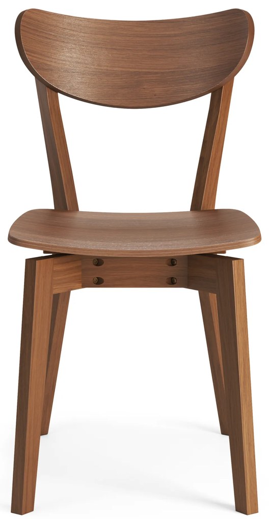 MAZZONI EXPORT ROXY Nucă Naturală - SCAUN DE LEMN PENTRU SALON SUFRAGERIE BUCĂTĂRIE RETRO