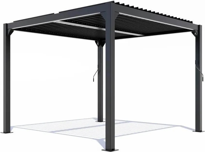 Pergolă bioclimatică din aluminiu cu lamele 4 x 4 M
