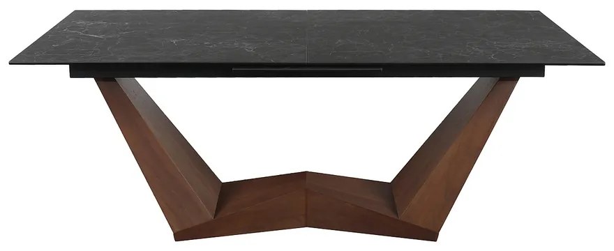 Masa de bucaterie Bonucci, neagra/nuc