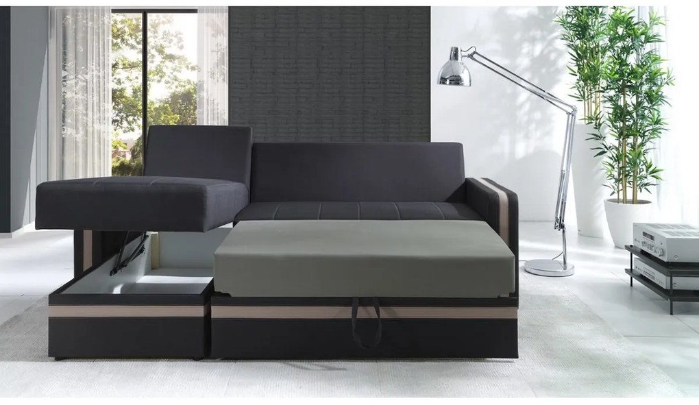 Supermobel Colțar extensibil EUFORIA DUO, 80x236x160, LAHTI 15/LAHTI 11, stânga