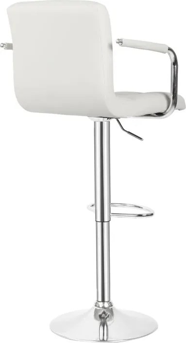 MIADOMODO Scaun de bar 2 buc, cu brațe, alb