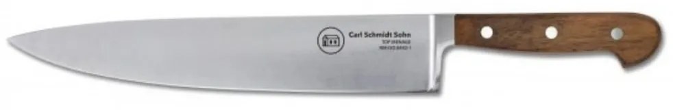 Cutit bucatar sef 26 cm inox HRC 58, maner lemn nuc, Tessin Carl Schmidt Sohn 036706