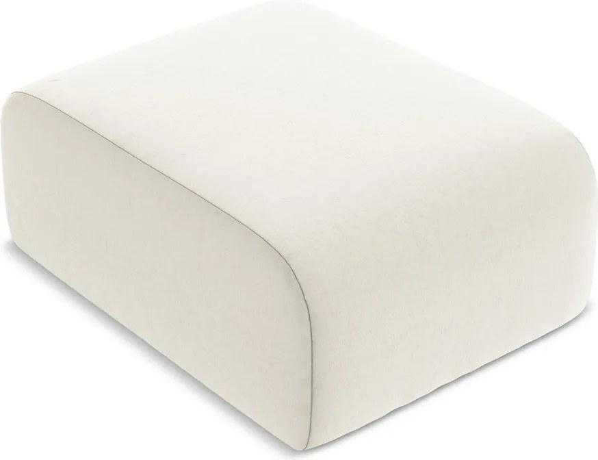 Taburet bej cu tapițerie din catifea Lani – Makamii