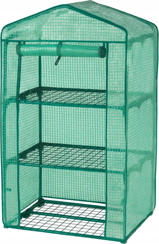 Seră verde pentru balcon cu rafturi 69 x 49 x 125 cm