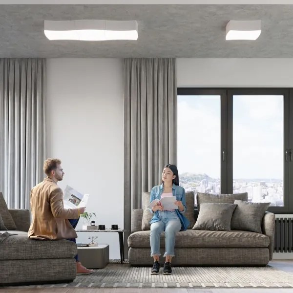 Plafonieră SQUARE 6xE27/60W/230V albă Sollux SL.1055