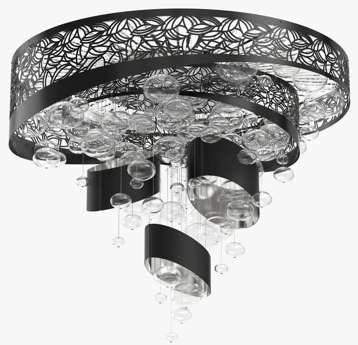 Lustra LED aplicata moderna design LUX, diametru 100cm, GLORY 01-CH