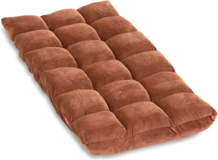 Fotoliu de podea extensibil, 60 x 52 x 53 cm, maro.