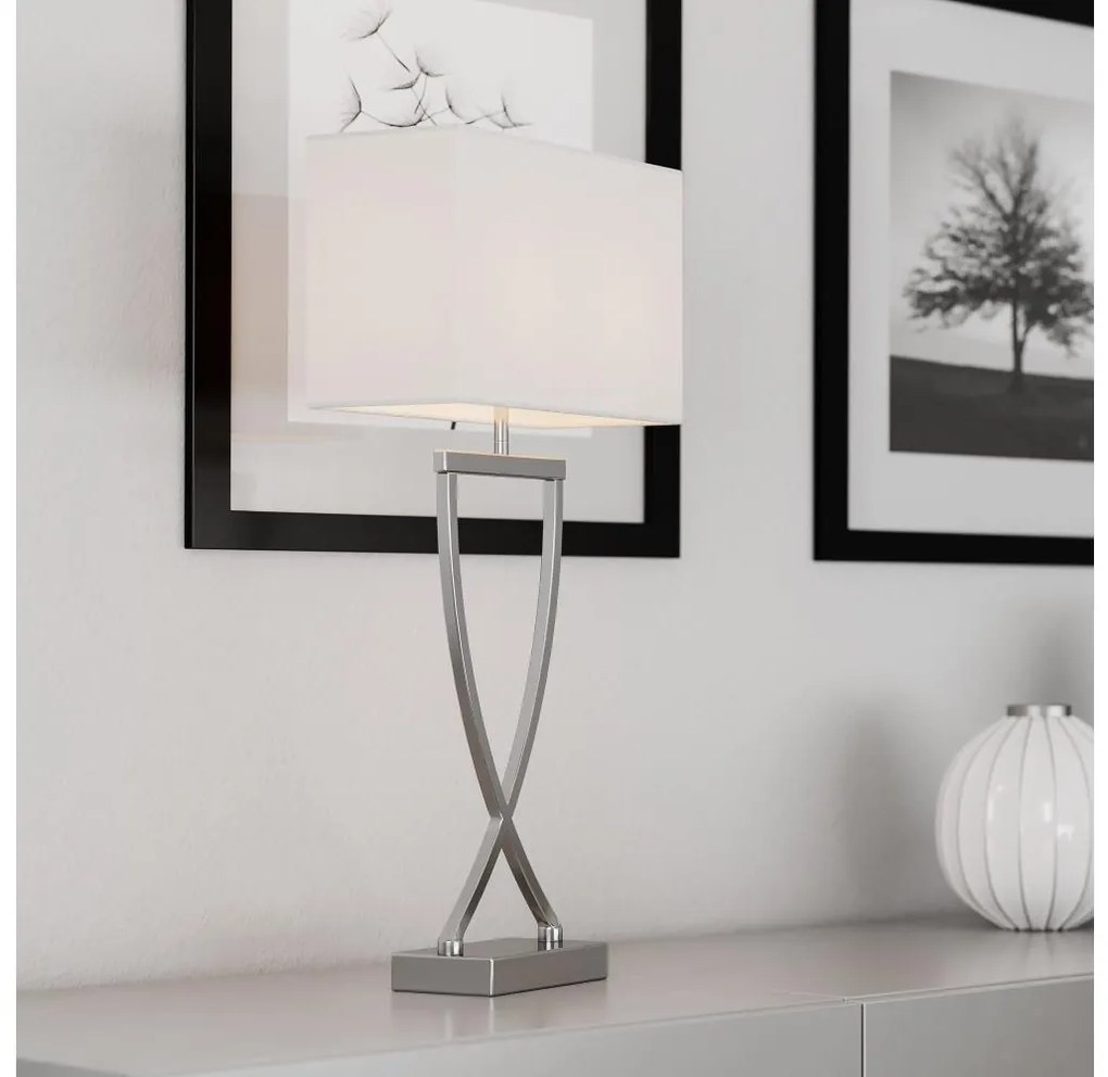 Lampă de masă ByRydens 2820430-5000 OMEGA 1xE27/5W/230V alb/crom lucios