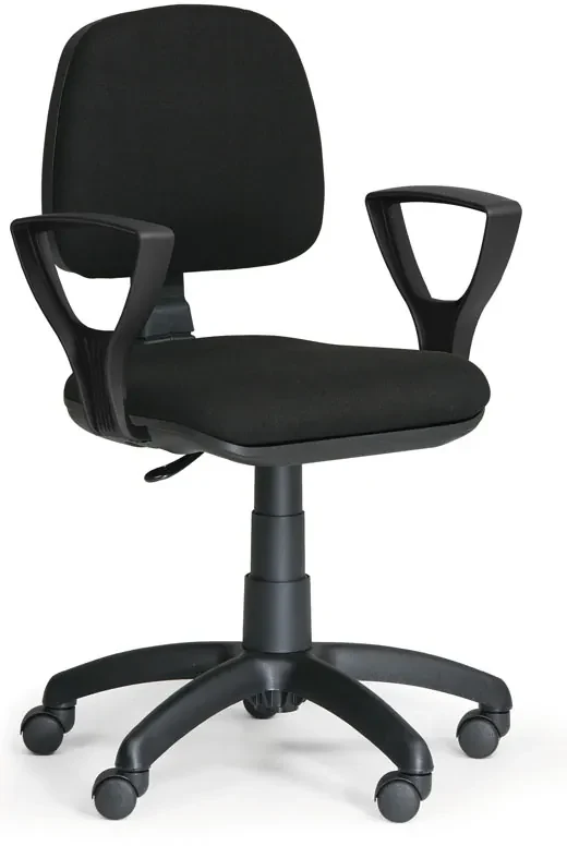 Scaun de lucru Milano cu cotiere, negru