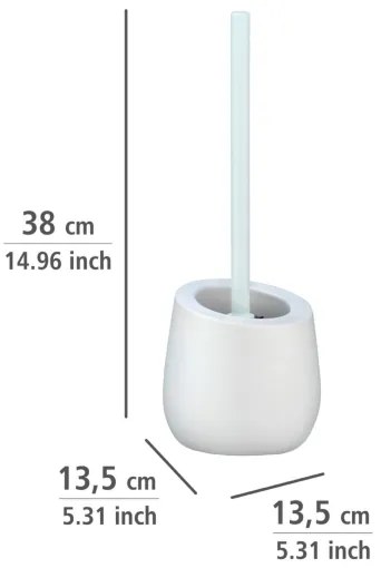 WENKO 23646100 - Perie WC BADI, 13,5 x 38 cm, albă