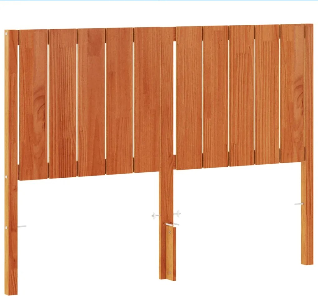 vidaXL Tăblie de pat, maro ceruit, 135 cm, lemn masiv de pin