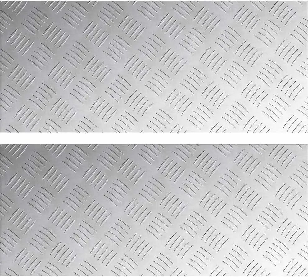 vidaXL Trepte Dreptunghiular 2 pcs Argintiu 70 x 30 cm Aluminiu