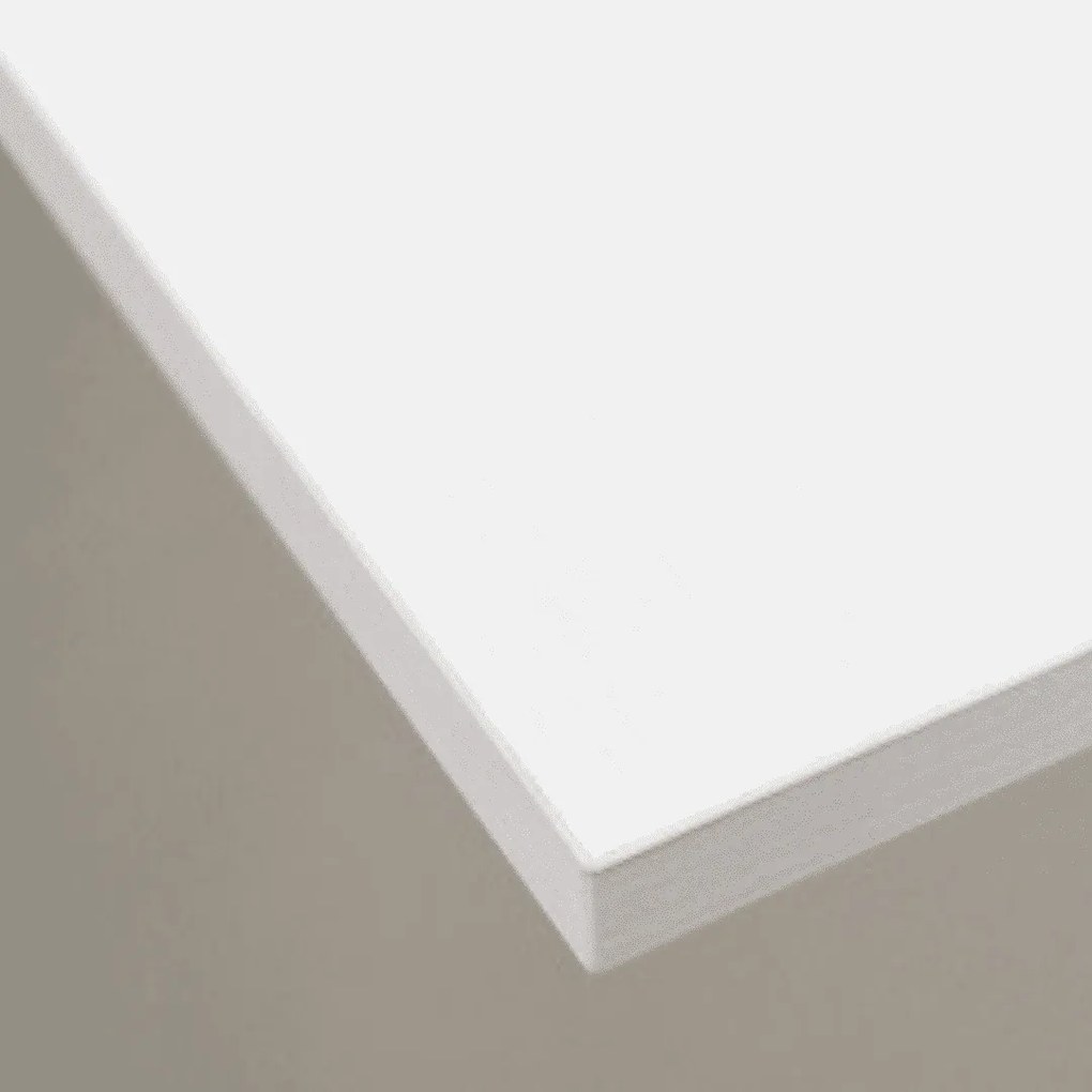 Masa Tiglio, blat extensibil pal laminat, picior metalic - BLAT ALB, PICIOR GRI ANTRACIT - 160 cm / 80 cm