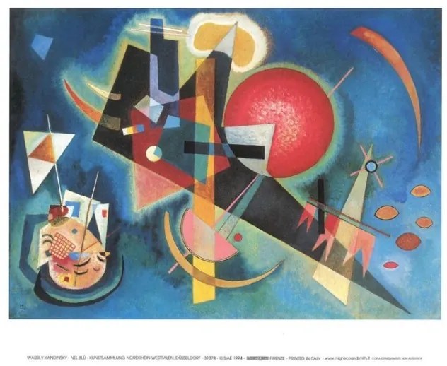 Imprimare de artă În albastru, Wassily Kandinsky