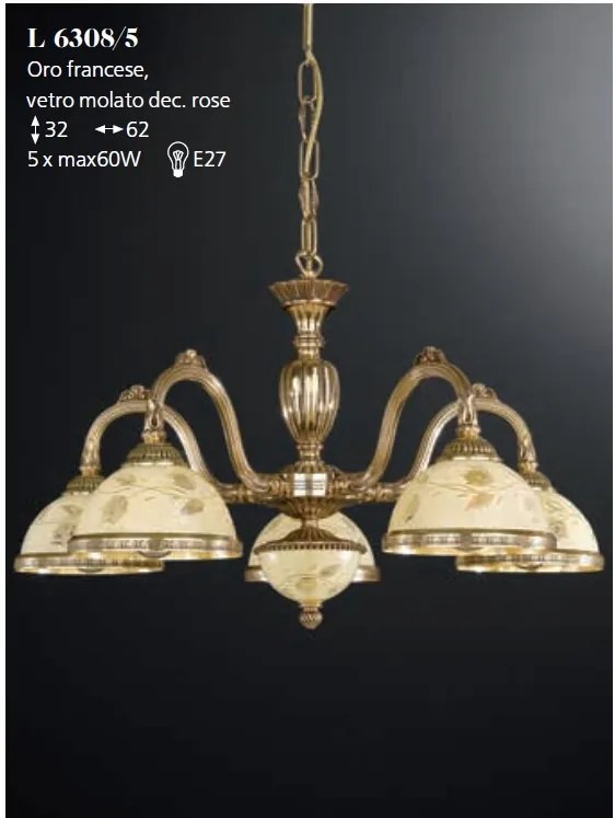 Candelabru clasic cu 5 brate realizat manual 6308