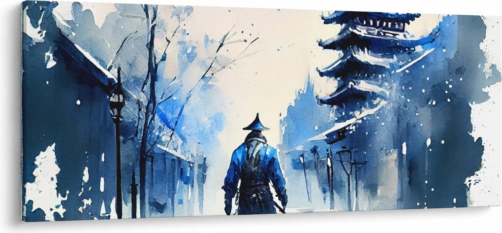 Tablou - Samurai, aquarel (120x50 cm)