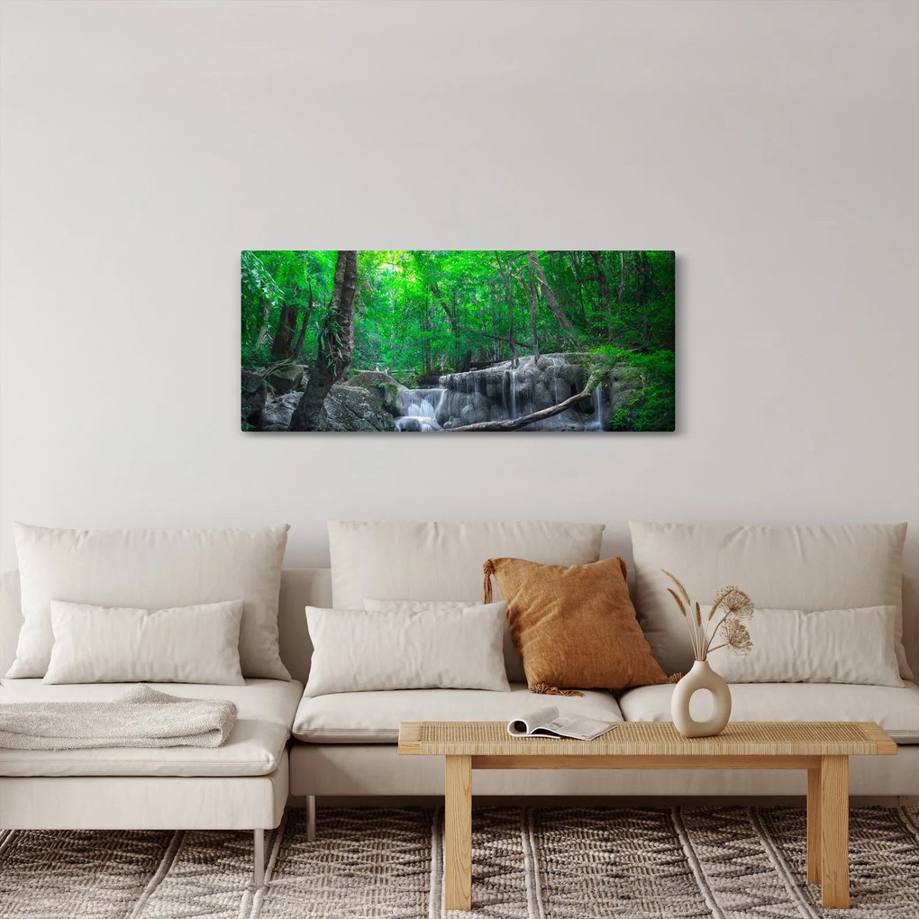 Tablou - Cascada Erawan, Kanchanaburi, Thailanda (120x50 cm)