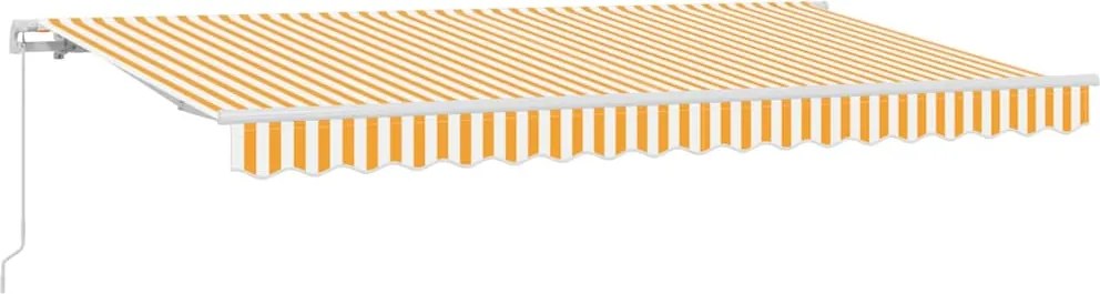 vidaXL Cortina Retractabilă Manual Galben 350 x 200 cm țesătură