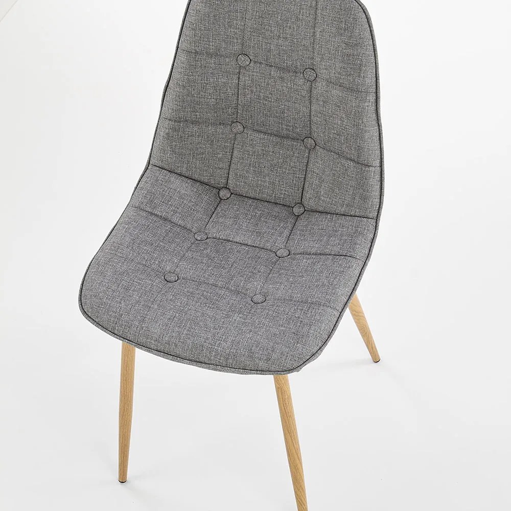 Scaun tapitat k-316 gri - stejar miere 44 x 56 x 87 x 48 cm