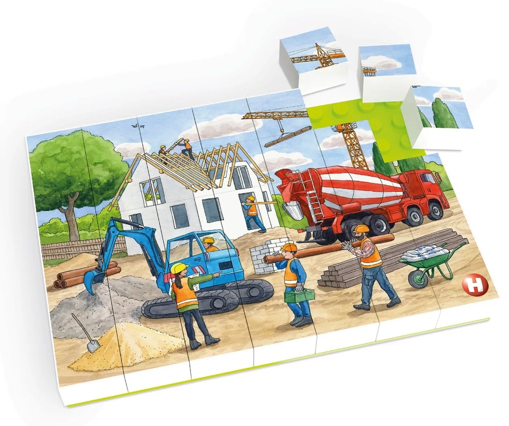 Puzzle Pe santier in constructii Hubelino (35 piese)