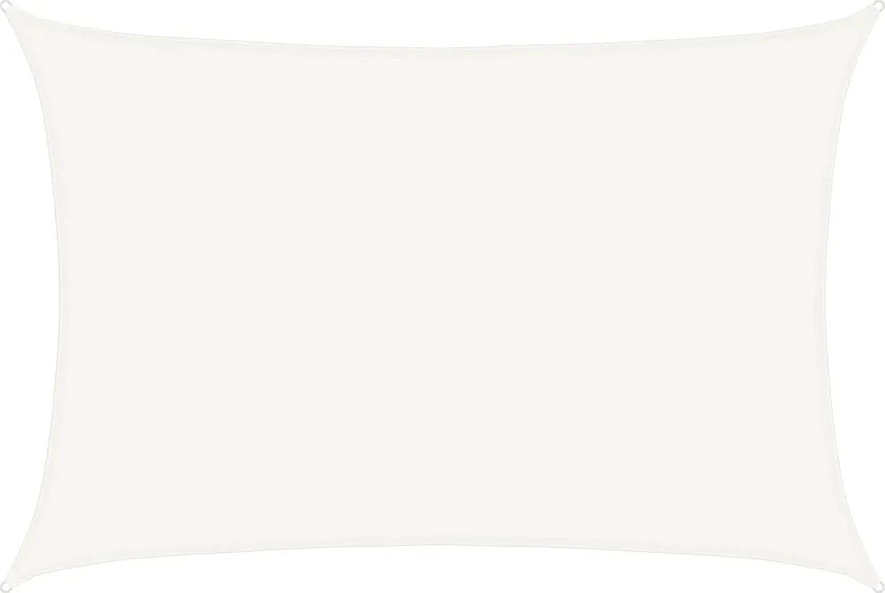 vidaXL Pânză parasolar, alb, 5 x 6 m, HDPE, 160 g/m²