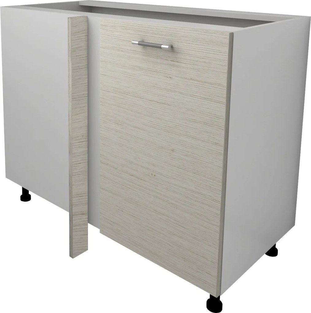 Corp Baza Colt Lecce, Lemn Alb/Alb, 98 x 50 x 80 cm