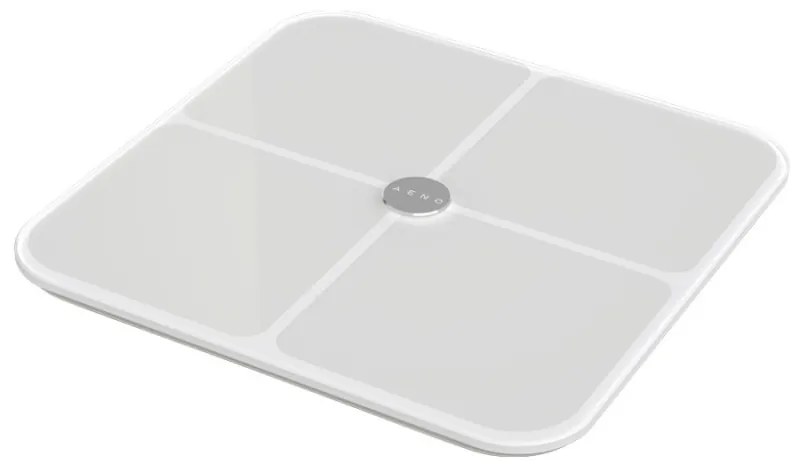 Cantar inteligent AENO ABS0001S, Pana la 180 kg, 11 profiluri, 15 indicatori, IMC, LED, Sticla ITO, Alb