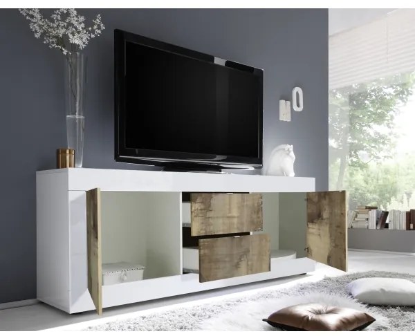 Comodă NERILA albă/maro