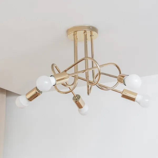 Lustră aplicată OXFORD 5xE27/15W/230V aurie