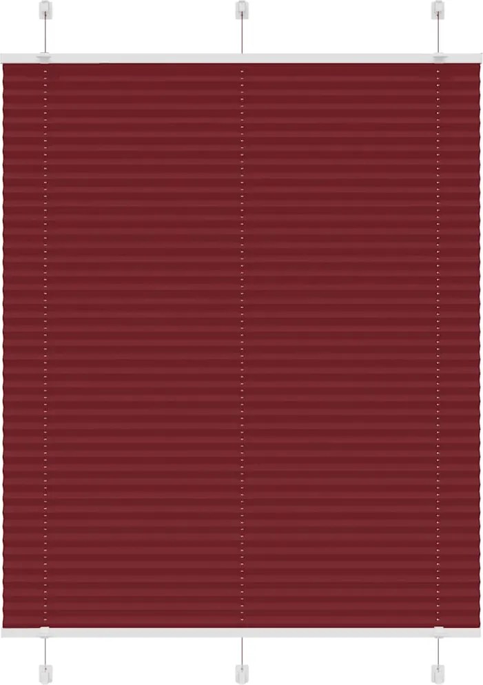 vidaXL Jaluzea plisată Bordeaux Roșu 80x150 cm Lățime țesătură 79,4 cm