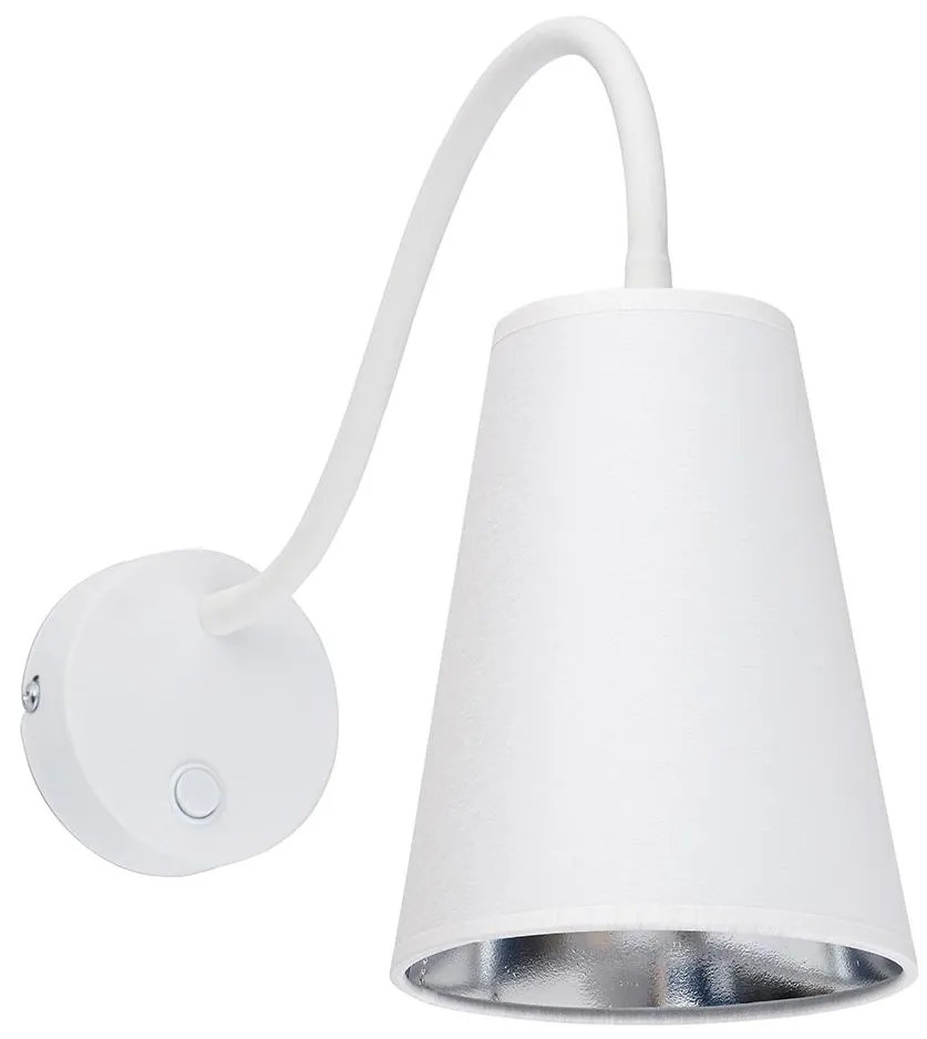 Lampă de perete WIRE 1xE27/15W/230V albă/argintie