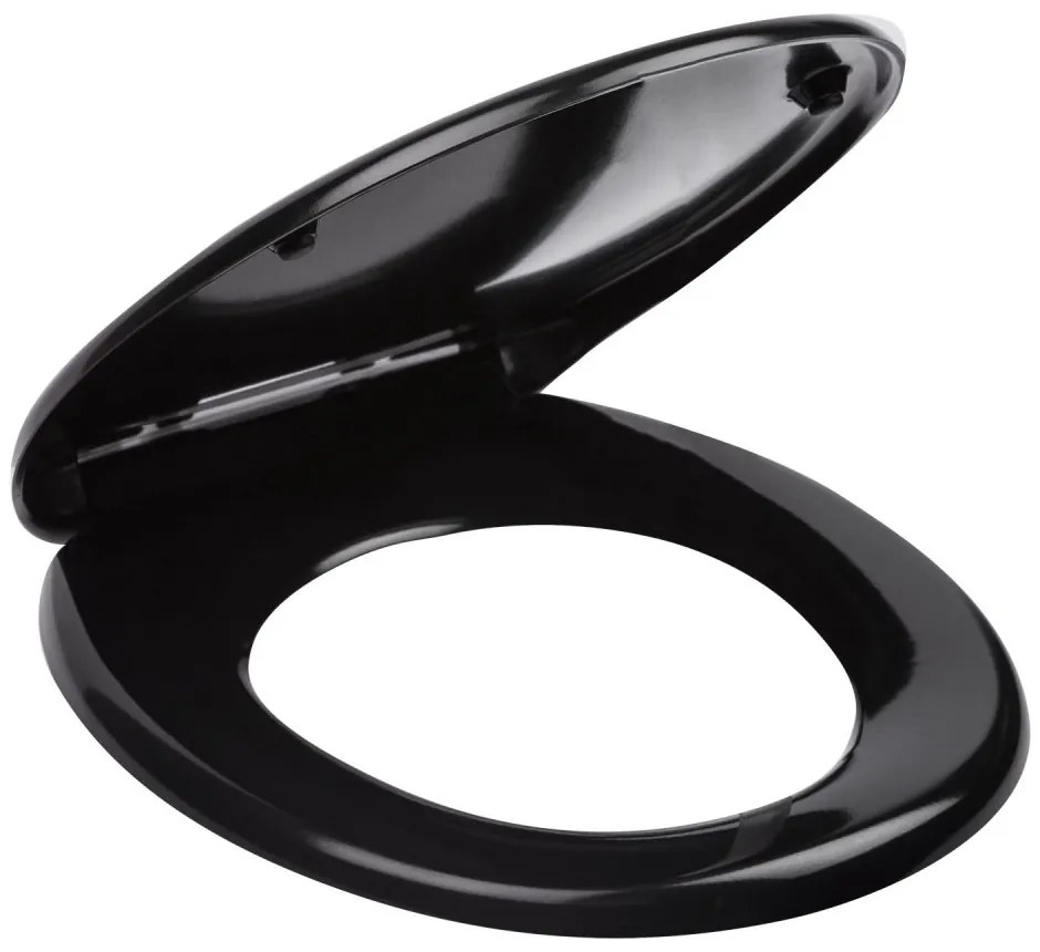 Julia Negru universal soft-close scaun de toaletă