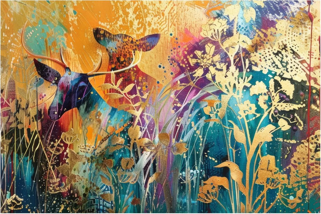 Tablou - Pictura abstractă a naturii (90x60 cm)