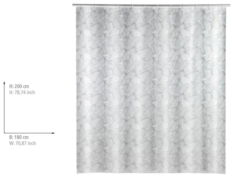 Perdea de duș Wenko Samoa, gri deschis