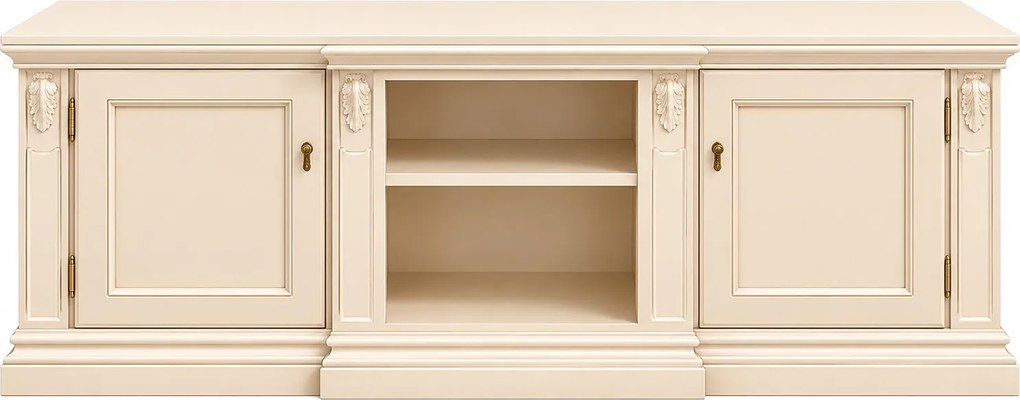 Comodă TV lemn masiv Bernhard, 172 × 57 × 64 cm