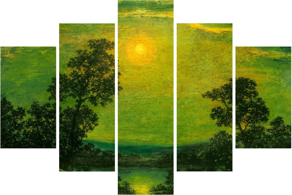 Tablou - Imitator of Ralph Albert Blakelock, Moonlight, reproducere (150x105 cm)