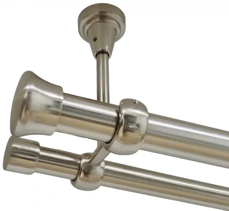 Galerie fara inele fulda tavan 25/19 mm inox (Alege marime: 320 cm)