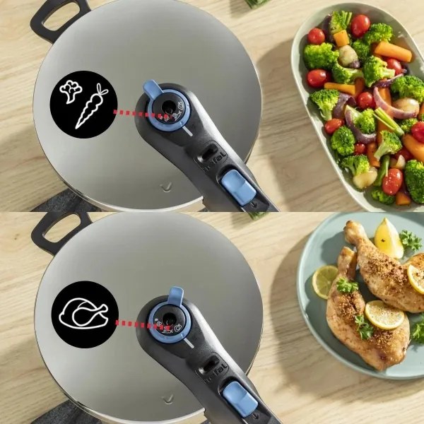 Oală sub presiune Tefal 4 l SECURE TRENDY oțel inoxidabil