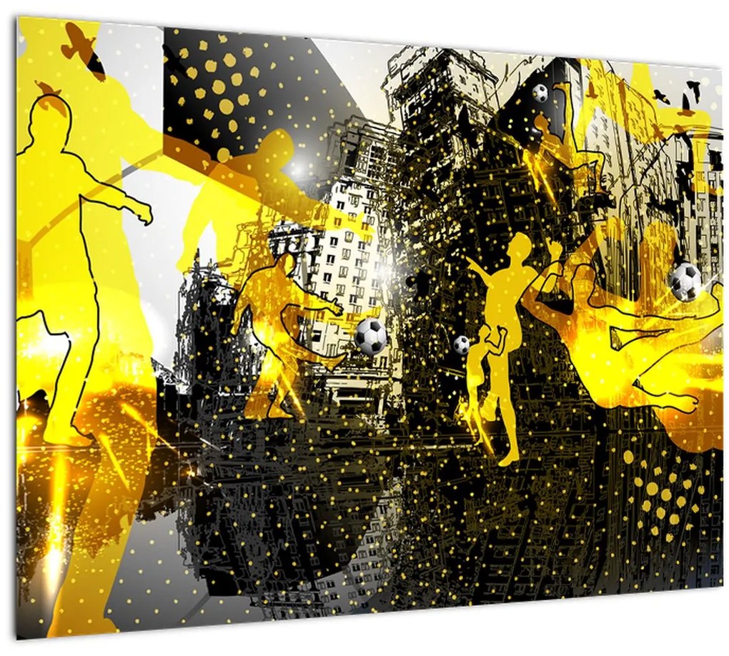 Tablou - Fotbal în marele oraș (70x50 cm)