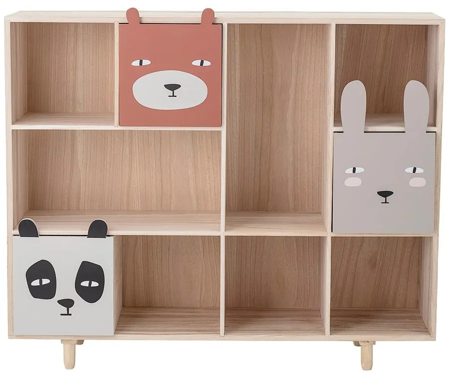 Bibliotecă de copii din lemn de paulownia 107x89.5 cm Calle - Bloomingville Mini