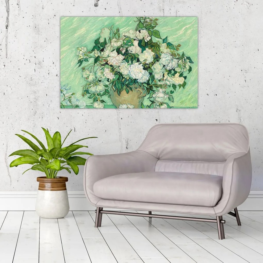 Tablou - Vincent van Gogh, Roses, reproducere (90x60 cm)