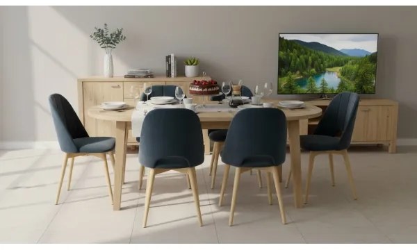 Scaun de sufragerie THEO gri închis